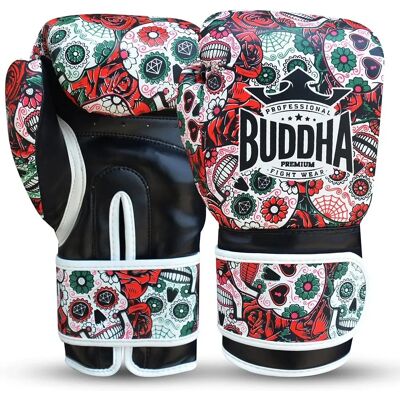 Luva de boxe Buddha Fight Wear - Muay Thai, Kickboxing, Couro sintético Luva de boxe Buddha Fight Wear - Muay Thai, Kickboxing, Couro sintético