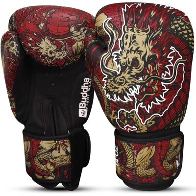Luvas de boxe Buddha Fight Wear Dragão Fantasia Vermelho - Luvas de boxe Luvas de boxe Buddha Fight Wear Dragão Fantasia Vermelho - Luvas de boxe