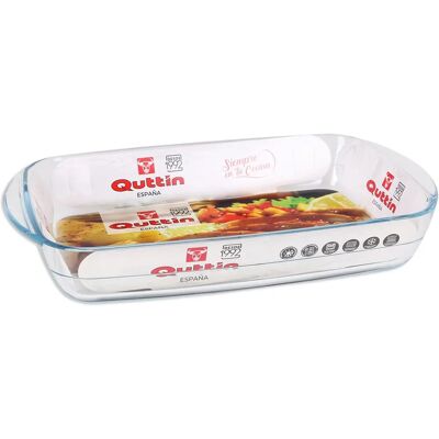 Piatto da Servire in Vetro Rettangolare Quttin 2,2L Piatto da Servire in Vetro Rettangolare Quttin 2,2L