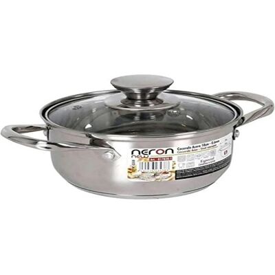 Cazuela de Acero Neron Nuevo de Quttin - Apta para Inducción con Tapa Cazuela de Acero Neron Nuevo de Quttin - Apta para Inducción con Tapa