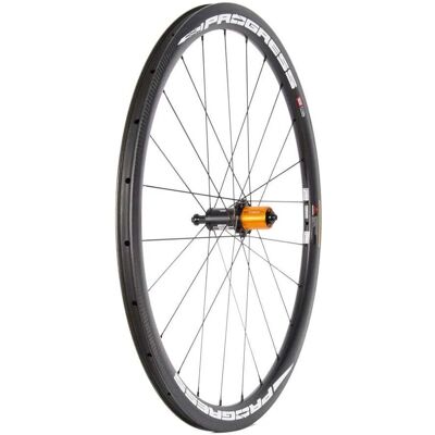 Roue arrière Progress pour vélo de route - Shimano 38mm - 28" - Publicité Roue arrière Progress pour vélo de route - Shimano 38mm - 28" - Publicité