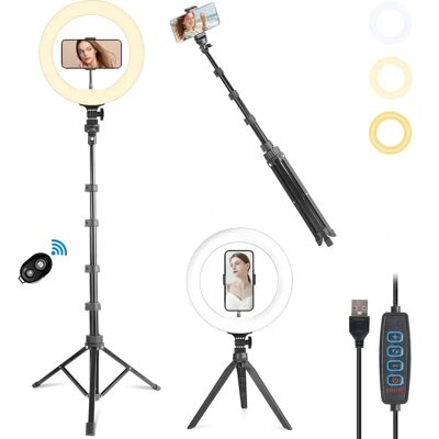 Generic - 25cm Dual Tripod Ring Light - 12W Generic - 25cm Dual Tripod Ring Light - 12W