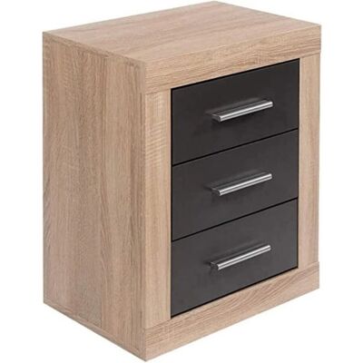 MUEBLES LIQUIDATOR Sängbord Lara - 3 lådor MUEBLES LIQUIDATOR Sängbord Lara - 3 lådor