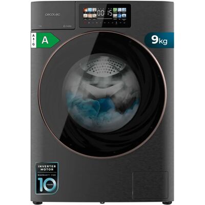 Cecotec - Lave-linge frontal acier - 9kg, 1400rpm - Autodose, A - Publicité Cecotec - Lave-linge frontal acier - 9kg, 1400rpm - Autodose, A - Publicité