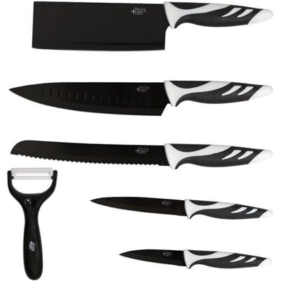 Set de cuchillos Cecotec Swiss Chef - Acero inoxidable, Recubrimiento cerámico, Mango antideslizante - Cuchillos de cocina Set de cuchillos Cecotec Swiss Chef - Acero inoxidable, Recubrimiento cerámico, Mango antideslizante - Cuchillos de cocina