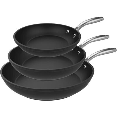 Ensemble de 3 poêles en aluminium antiadhésives Cecotec - 20/24/28cm - Publicité Ensemble de 3 poêles en aluminium antiadhésives Cecotec - 20/24/28cm - Publicité