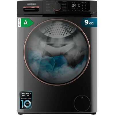 Cecotec - Lave-linge - 9kg Inverter Acier - A - Publicité Cecotec - Lave-linge - 9kg Inverter Acier - A - Publicité