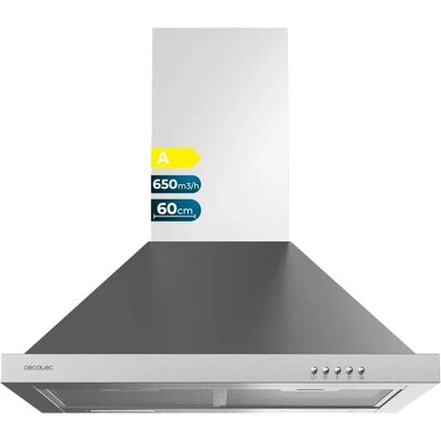 Hotte Aspirante Cecotec - 60cm Inox, 650m3/h, 3 Niveaux - Cuisine Hotte Aspirante Cecotec - 60cm Inox, 650m3/h, 3 Niveaux - Cuisine