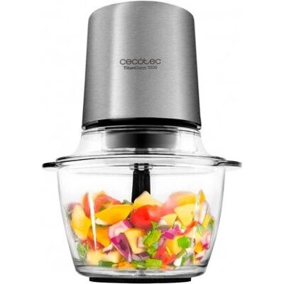 Cecotec TitanGlass 1000 - acero inoxidable - picadora de alimentos Cecotec TitanGlass 1000 - acero inoxidable - picadora de alimentos