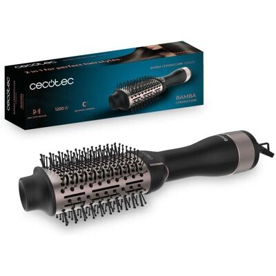 Brosse à cheveux Cecotec Bamba CeramicCare Unique - Volumisateur, 1200W, 2-en-1 Brosse à cheveux Cecotec Bamba CeramicCare Unique - Volumisateur, 1200W, 2-en-1