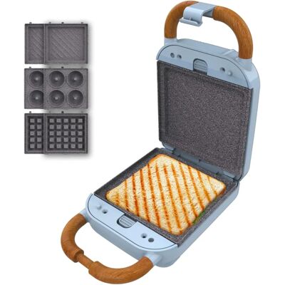 Cecotec Vintage Rock'Ntoast Retro Sandwich Maker - 700W, Blau Cecotec Vintage Rock'Ntoast Retro Sandwich Maker - 700W, Blau