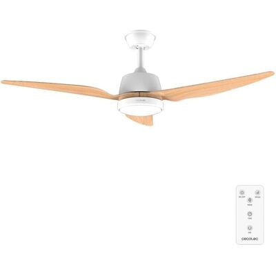 Ventilador de Techo Cecotec EnergySilence Aero 5250 WhiteWood con Luz LED y Mando Ventilador de Techo Cecotec EnergySilence Aero 5250 WhiteWood con Luz LED y Mando
