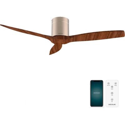 Ventilador de Techo Cecotec GoldDarkWood EnergySilence Aero 5500 - 132cm, WiFi, 40W Ventilador de Techo Cecotec GoldDarkWood EnergySilence Aero 5500 - 132cm, WiFi, 40W