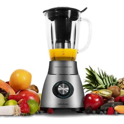 Cecotec Power Black Titanium 2500MAX Frullatore - 5 Velocità, 2.1L, 1800W Cecotec Power Black Titanium 2500MAX Frullatore - 5 Velocità, 2.1L, 1800W