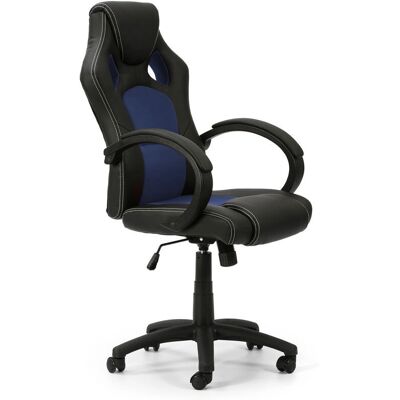 VS VENTA-STOCK Silla de Oficina Azul y Negra Ajustable - Silla de Oficina VS VENTA-STOCK Silla de Oficina Azul y Negra Ajustable - Silla de Oficina