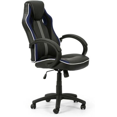 Silla de Oficina VS VENTA-STOCK - Ajustable, Reclinable, Negro y Azul Silla de Oficina VS VENTA-STOCK - Ajustable, Reclinable, Negro y Azul
