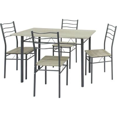 SOMOS VENTA ONLINE Lima Rovere/Grigio - Ensemble Salle à Manger - Publicité SOMOS VENTA ONLINE Lima Rovere/Grigio - Ensemble Salle à Manger - Publicité