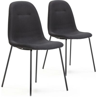 VS VENTA-STOCK Ensemble de 2 Chaises de Salle à Manger - Noir - Publicité VS VENTA-STOCK Ensemble de 2 Chaises de Salle à Manger - Noir - Publicité