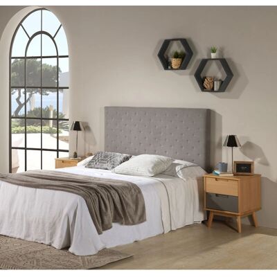 Cabecero MARCKONFORT - 150x60cm - Gris - Acolchado con Espuma Cabecero MARCKONFORT - 150x60cm - Gris - Acolchado con Espuma