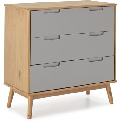 VS VENTA-STOCK Commode Bruce 3 Tiroirs - Bois / Chêne / Gris - Publicité VS VENTA-STOCK Commode Bruce 3 Tiroirs - Bois / Chêne / Gris - Publicité