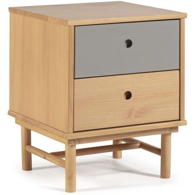 Table de Nuit Magnus Venta-stock - Pin Massif, Gris - 52cm Hauteur - Publicité Table de Nuit Magnus Venta-stock - Pin Massif, Gris - 52cm Hauteur - Publicité