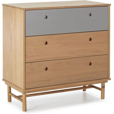 Vs Venta-stock Magnus 3-Schubladen Nachttisch - Kommode aus Massivholz Vs Venta-stock Magnus 3-Schubladen Nachttisch - Kommode aus Massivholz