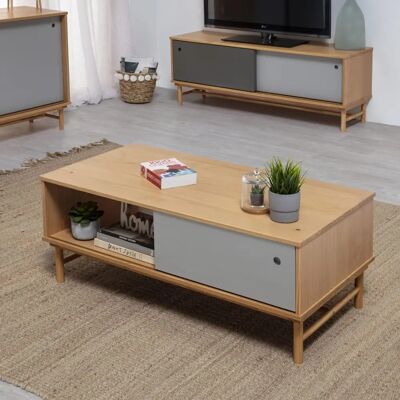 Vs Venta-stock Table Basse Magnus - Bois de Pin Massif & Gris - Publicité Vs Venta-stock Table Basse Magnus - Bois de Pin Massif & Gris - Publicité