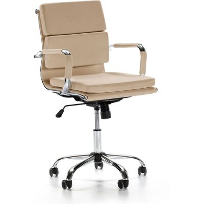 VS VENTA-STOCK Sedia Ufficio Reclinabile Taupe Ecopelle Ergonomica VS VENTA-STOCK Sedia Ufficio Reclinabile Taupe Ecopelle Ergonomica