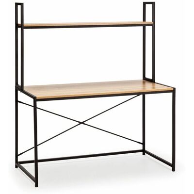 Vs Venta-stock Bureau Carmen - Style Nordique, 120x60cm, Noir/Chêne - Bureau - Publicité Vs Venta-stock Bureau Carmen - Style Nordique, 120x60cm, Noir/Chêne - Bureau - Publicité