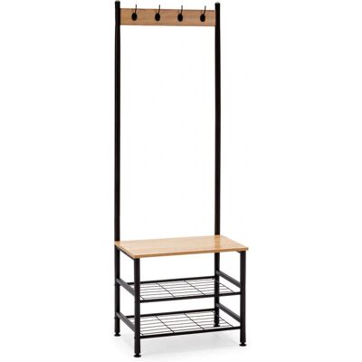 Vs Venta-stock - Porte-manteaux avec banc et étagères - 175cm - Style industriel - Publicité Vs Venta-stock - Porte-manteaux avec banc et étagères - 175cm - Style industriel - Publicité