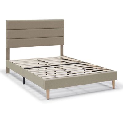 Vs Venta-stock - Structure de Lit Aroma - Beige - Tapissée, Acier, 90/135/150cm - Publicité Vs Venta-stock - Structure de Lit Aroma - Beige - Tapissée, Acier, 90/135/150cm - Publicité