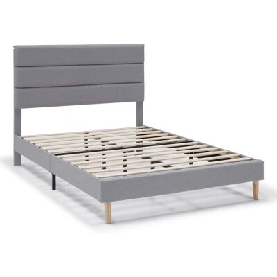 Vs Venta-stock - Lit capitonné Aroma 30cm, 90x190cm, Gris clair - Lit - Publicité Vs Venta-stock - Lit capitonné Aroma 30cm, 90x190cm, Gris clair - Lit - Publicité