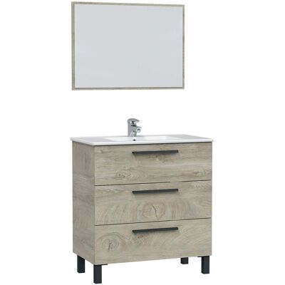 Vs Venta-stock - Gabinete de baño Alise 3 cajones con espejo - Alaska Vs Venta-stock - Gabinete de baño Alise 3 cajones con espejo - Alaska