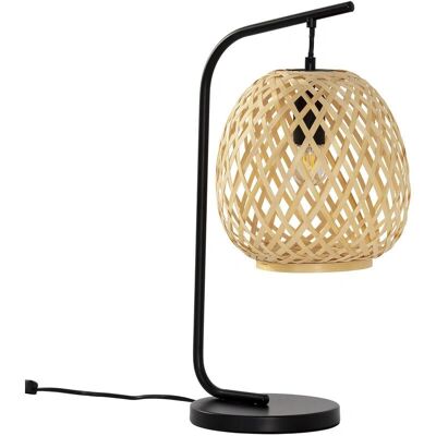 Lampe de Table Reiko en Bambou et Métal - 50,5cm - Publicité Lampe de Table Reiko en Bambou et Métal - 50,5cm - Publicité