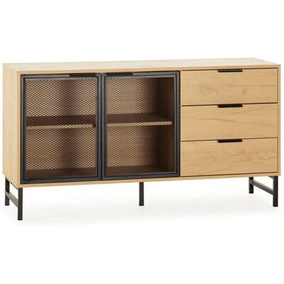 Vs Venta-stock - Buffet ISIS 2 Portes et 3 Tiroirs - 130cm - Publicité Vs Venta-stock - Buffet ISIS 2 Portes et 3 Tiroirs - 130cm - Publicité