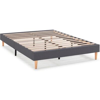 Base de lit Aura Vente-stock - 90x190cm, Gris Foncé Base de lit Aura Vente-stock - 90x190cm, Gris Foncé