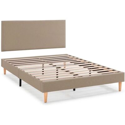 Vs Venta-stock Sommier avec tête de lit - Beige - Publicité Vs Venta-stock Sommier avec tête de lit - Beige - Publicité