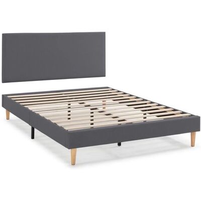 VS Venta-stock - Pack Lit avec Tête et Sommier, Gris, 140x200cm - Sommier et Tête - Publicité VS Venta-stock - Pack Lit avec Tête et Sommier, Gris, 140x200cm - Sommier et Tête - Publicité