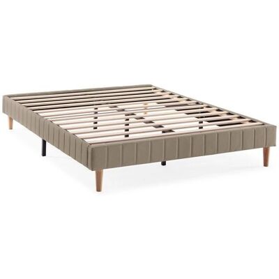 VS Venta-stock Base de Cama - Beige, 140x200cm, Tapizada, Apoyo VS Venta-stock Base de Cama - Beige, 140x200cm, Tapizada, Apoyo