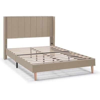 Vs Venta-stock Beige Cama Tapizada Noelia - Cama Vs Venta-stock Beige Cama Tapizada Noelia - Cama