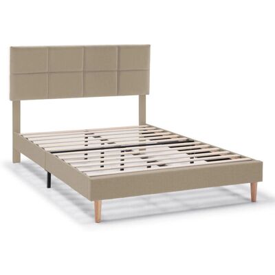 Vs Venta-stock - Cama Silvi Beige - 140x190cm - Cama Vs Venta-stock - Cama Silvi Beige - 140x190cm - Cama
