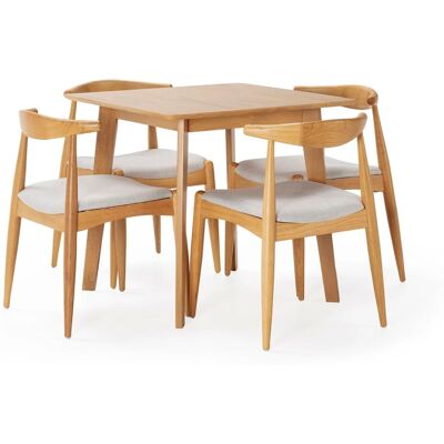 VS VENTA-STOCK Ensemble de Salle à Manger en Bois - Carré 80x80cm & 4 Chaises - Publicité VS VENTA-STOCK Ensemble de Salle à Manger en Bois - Carré 80x80cm & 4 Chaises - Publicité
