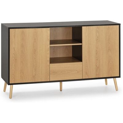 Vs Venta-stock Aparador Apolo - Moderno Negro/Madera Vs Venta-stock Aparador Apolo - Moderno Negro/Madera