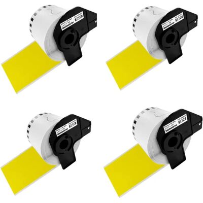 Brother DK44605 - Etichette Personalizzate - Giallo - Bobina Brother DK44605 - Etichette Personalizzate - Giallo - Bobina