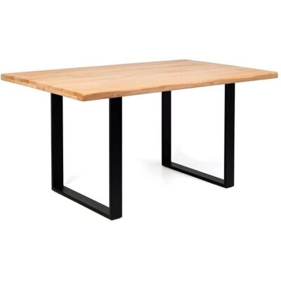 Mesa de madera de haya maciza Befara - Estilo rústico e industrial Mesa de madera de haya maciza Befara - Estilo rústico e industrial