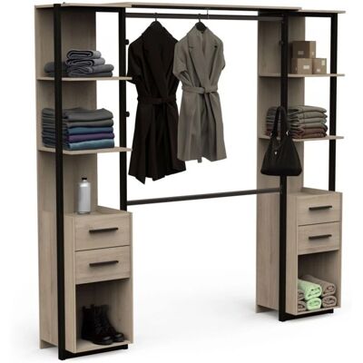 BEFARA - Eban industrial wardrobe - Roble Kronberg - madera natural - Armario BEFARA - Eban industrial wardrobe - Roble Kronberg - madera natural - Armario