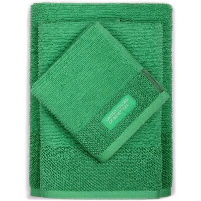 Conjunto de Toallas de Algodón Verde Benetton - 3 Tamaños Conjunto de Toallas de Algodón Verde Benetton - 3 Tamaños
