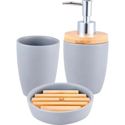Conjunto de baño de cerámica gris Benetton TEVERE BE - Set de baño Conjunto de baño de cerámica gris Benetton TEVERE BE - Set de baño