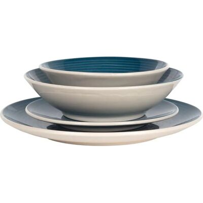 Service de Vaisselle Spiral Bleu 18 Pièces de Bigbuy Home Service de Vaisselle Spiral Bleu 18 Pièces de Bigbuy Home