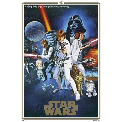 GRUPO ERIK Star Wars Clásico 40 Aniversario Maxi Póster - Póster GRUPO ERIK Star Wars Clásico 40 Aniversario Maxi Póster - Póster